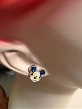 Disney Mickey Mouse Stud Earrings - Red, Black & White
